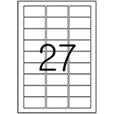 라벨용지 27칸 (62.7x30.1mm)
